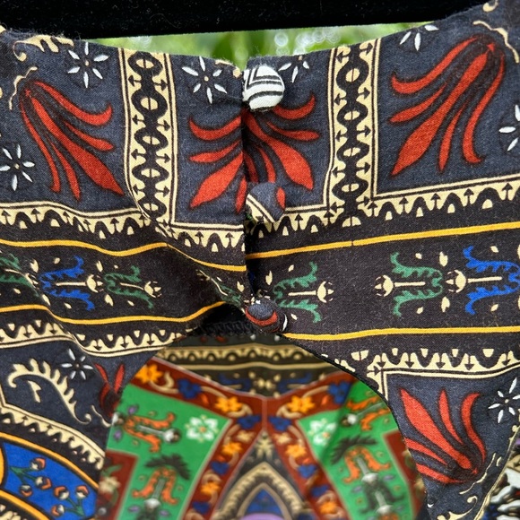 FARM rio mini abstract print dress open back with buttons on top multi color sm - Picture 7 of 11